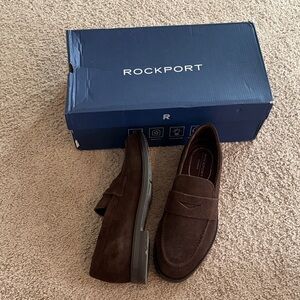Rockport Men's Dark Brown Suede Loafers 9.5W